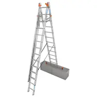 Scara multifunctionala cu functie de egalizare din aluminiu Monto Tribilo, 3x12 trepte