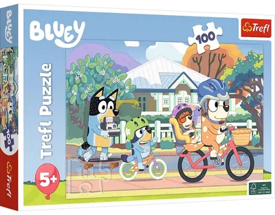 Puzzle Trefl din 100 de piese - Lumea veselă a lui Bluey