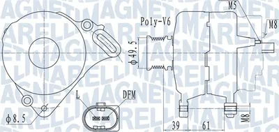 Alternator (14v, 110a) Potrivit Seat Cordoba, Ibiza Iii, Ibiza Iv; Skoda Fabia Ii, Roomster; Vw Polo 1.4d 1.9d 04.05-06.10