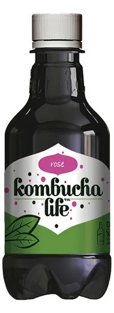 Rose Băutură naturală, 330 ml, Kombucha Life