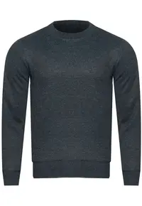 Pulover barbati - N537 - gri inchis - material acril - croiala regulara