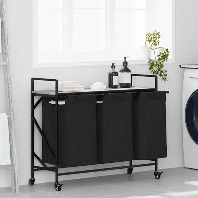Gossi cos de rufe 3 compartimente cu roti sonoma gri