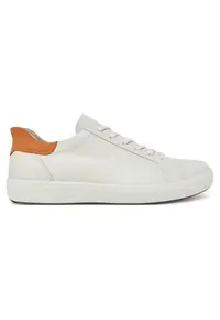 Adidasi barbati - piele naturala - alb -