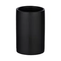 Suport din ceramică pentru periuțele de dinți Wenko Polaris, negru mat