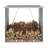 Gossi sopron de lemne gradina, verde, 163x83x154 cm, otel galvanizat