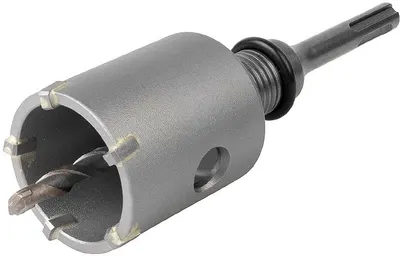 Freza-coroană cu plăcuțe din carbură și coadă pentru cărămidă și beton Wolfcraft - SDS-plus, 50 x 46 mm