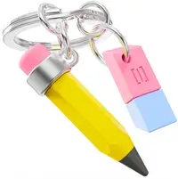 Breloc Metalmorphose - Pencil & Eraser