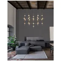 Lampa suspendata ATOMO Auriu Metal & Acrylic LED 30 x 2.4 Wat 230 Volt 5040Lm 3000K IP20L