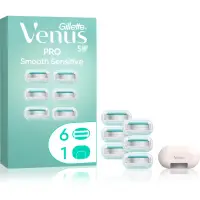 Gillette Venus PRO Smooth Sensitive rezerva Lama + capac de protecție 6 buc