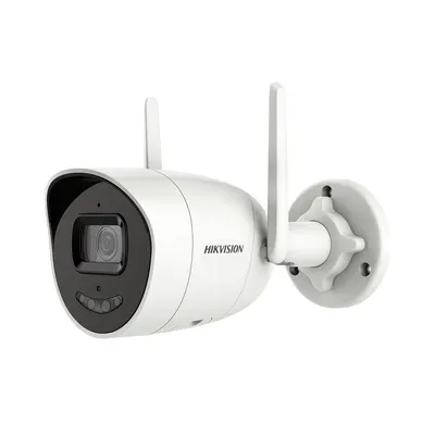 Camera supraveghere IP WiFi exterior ColorVu AcuSense Hikvision DS-2CV2027G0-LDW2, 2 MP, 2.8 mm, slot card, lumina alba 30 m