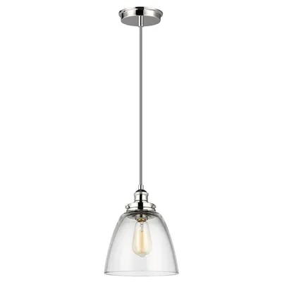 Lampa suspendata Baskin 1 Light Pendant – Polished Nickel