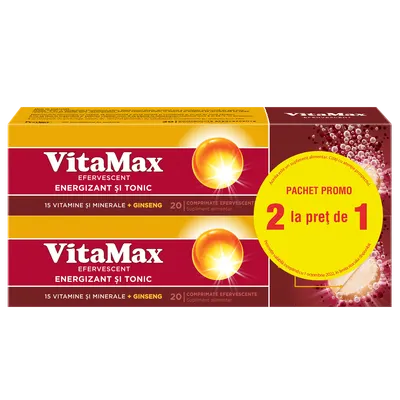 Pachet Vitamax 2 la pret de 1, 2 x 20 comprimate efervescente, Perrigo