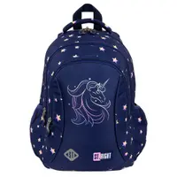 Ghiozdan cu 3 compartimente, St Majewski, St.Right Unicorn Glow, 39 cm