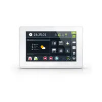 Tastatura touch screen Satel Integra INT-TSI-W, 7 inch, functie interfon, MACRO, slot card, alba