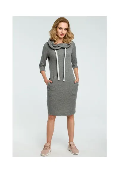 Rochie de trening dreapta cu guler - Gri