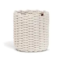 Coș de depozitare din material textil ø 25x25 cm Peach Skin Round M – Bigso