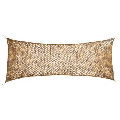 vidaXL Plasă de camuflaj cu geantă de depozitare, nisipiu, 623x203 cm
