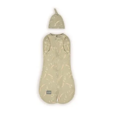 Saculet din bumbac Swaddle pentru infasat + caciulita Second Step Meadow Sleepee