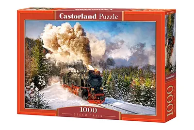 Puzzle Castorland din 1000 de piese - Locomotiva cu abur