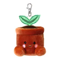 Jucarie de plus tip breloc Aurora Palm Pals - Ghiveci cu planta, 10 cm