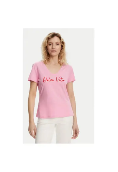 Tricou dama 251-DOLCE - Bumbac/Modal - Roz - Roz
