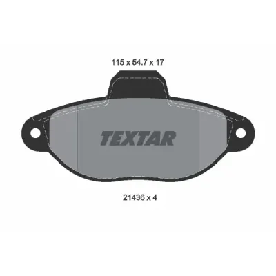 Set placute frana, frana disc TEXTAR 2143602