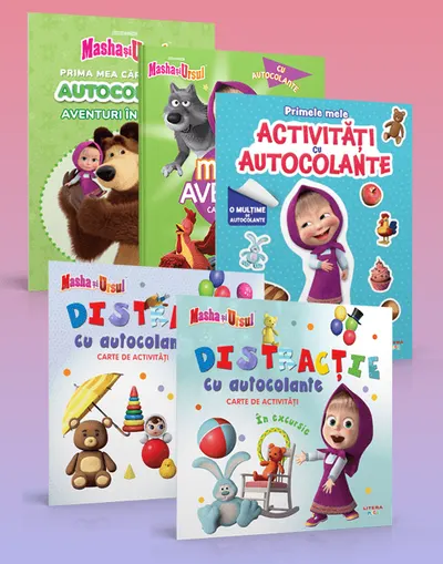 Pachet Autocolante Masha si Ursul