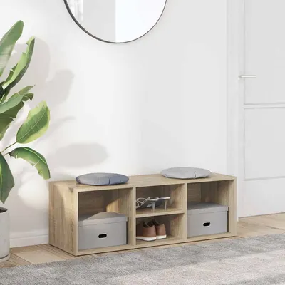 vidaXL Bancă depozitare de pantofi, stejar sonoma, 102x35x35 cm, PAL