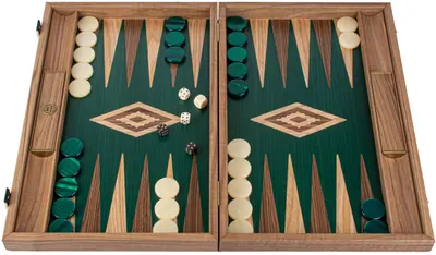 Tablă de joc Manopoulos - Nuc și stejar verde, 48 х 30 cm