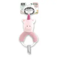 Jucarie de plus Unicorn Roz 20 cm cu forme geometrice zornaitoare 0 luni+