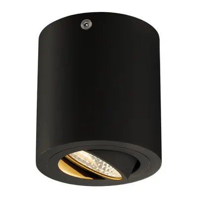 Corp iluminat TAVAN, TRILEDO lumini Plafon, LED-negru, 3000K, rotund, negru mat, 38 °, 6.2W, inclusiv. Conducator auto
