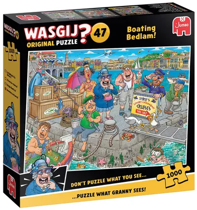Puzzle-joc de 1000 piese Jumbo - Agitație cu bărci