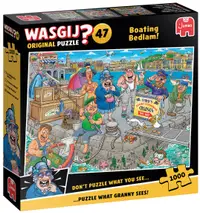 Puzzle-joc de 1000 piese Jumbo - Agitație cu bărci