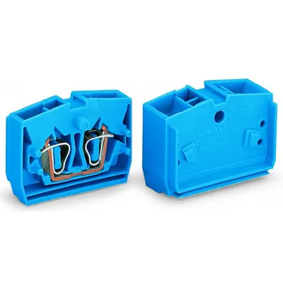 4-conductor center terminal block; suitable for Ex i applications; without push-buttons; 2.5 mm²; CAGE CLAMP®; 2,50 mm²; blue