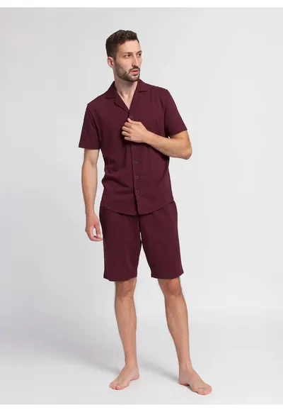 Pijama Barbati Vlad Bumbac - 4XL - Rosu | Visiniu