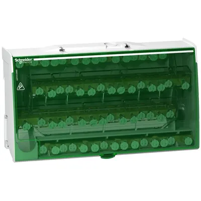 Bloc distributie tetrapolar Schneider 4 bare x 15 poli 125A Schneider LGY412560