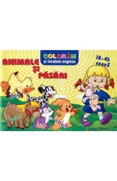 Coloram si invatam engleza 3-6 ani. Animale si pasari