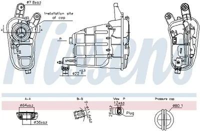 Vas expansiune racire (cu senzor nivel) potrivit AUDI A4 ALLROAD B8, A4 B8, A5, Q5 06.07-05.17