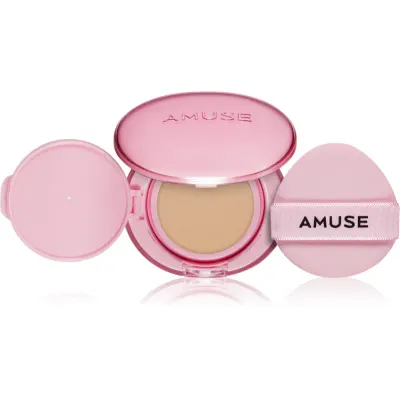 AMUSE Dew Power Vegan Cushion burete cu machiaj de lungă durată pentru strălucirea și netezirea pielii culoare 03 Honey 15 g