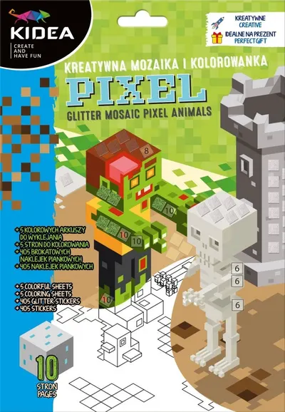 Set creativ Kidea - Pixel, mozaic autocolant