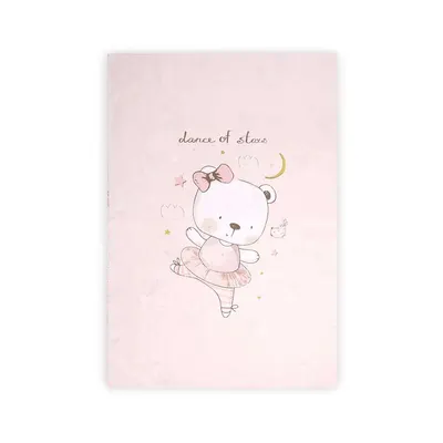 Cearsaf pilota Lorelli Classic 140 x 95 cm Ballerina Bear Pink