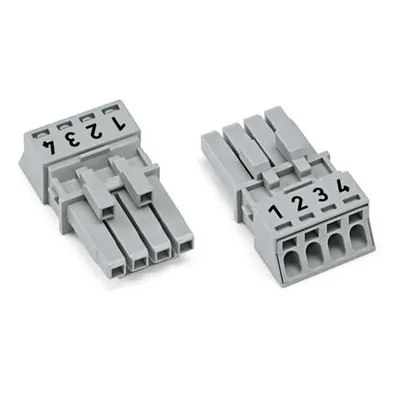 Socket; 4-pole; Cod. B; 1,50 mm²; gray