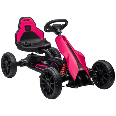 Homcom Kart Copii cu Pedale – Scaun Reglabil, Roti EVA 100×58×58.5 cm | Aosom Romania