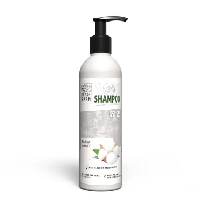 FRESH FARM Extra White, XS-XL, șampon câini, blană albă, flacon, 250ml