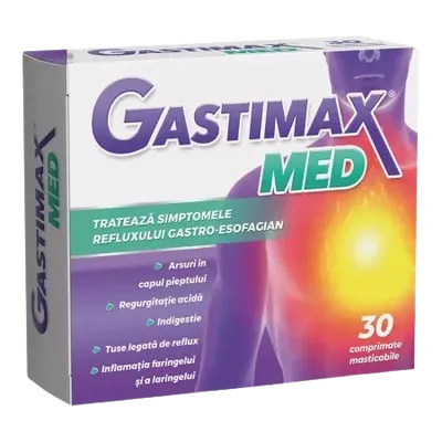 Gastimax Med, 30 comprimate masticabile, Fiterman