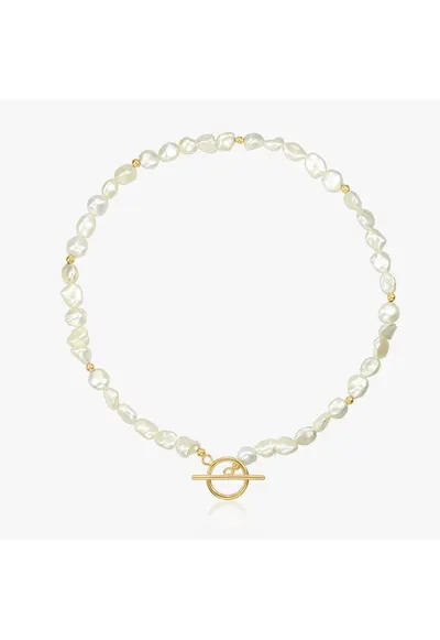Colier din argint Grace - Perle Naturale - Ivoire/Auriu rose