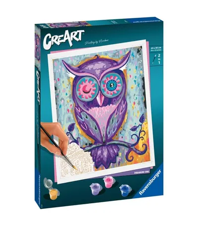 Set pictura pe numere Ravensburger CreArt Bufnita