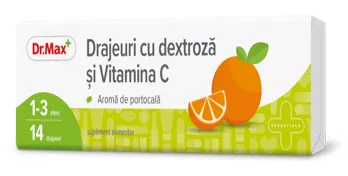Dr. Max Drajeuri cu dextroza si vitamina C, 14 drajeuri