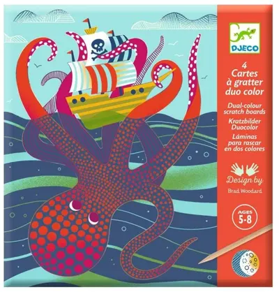 Cartonașe razuibile Djeco - Sea World