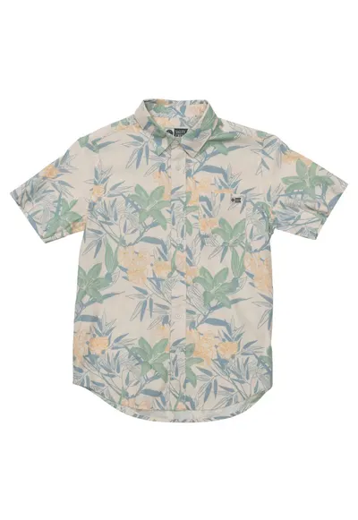Camasa cu maneca scurta si model floral - 128-140 CM